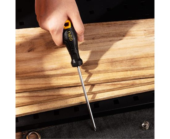 Крестовая отвертка DELI DL625125 PH1x125мм (магнит, PP рукоять) 98377 – изображение 2