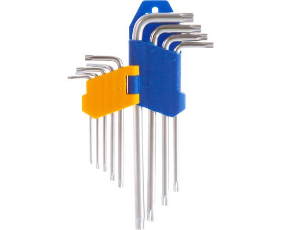 Набор торцевых ключей Г-образных torx 9шт KRAFT KT 700566 – изображение 2