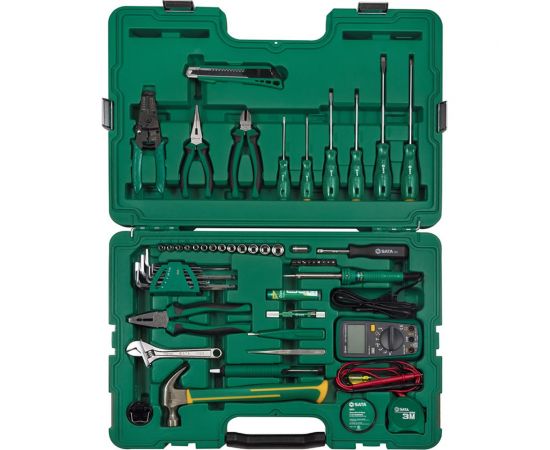 Набор инструмента Sata 61 предметов, комбинированный пласт. кейс 09536 – изображение 2