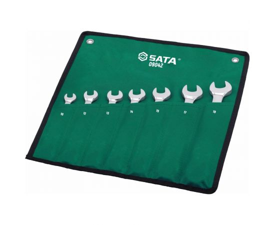 Ключи SATA 7 предметов комбинированные с трещоткой и карданом 09042 – изображение 2