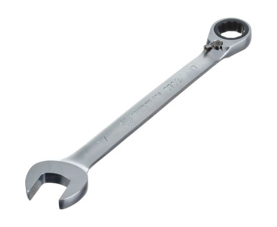 Трещоточный комбинированный ключ с флажковым переключением 17мм KING TONY 373217M – изображение 2