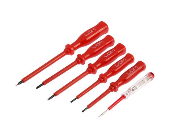 Набор диэлектрических отверток с тестером LOM 6 предметов 2679444 – изображение 2