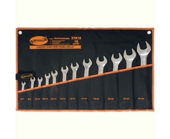 Набор рожковых ключей 12шт сумка АвтоDело Professional 37012 11592 – изображение 2