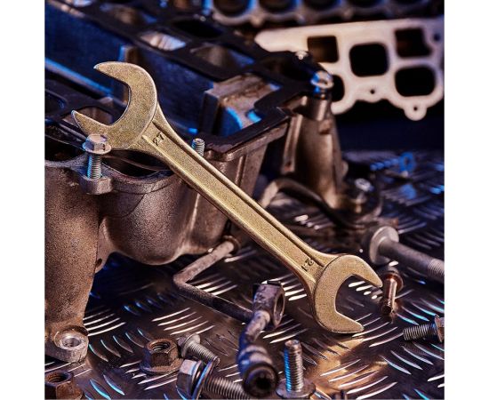 Гаечный рожковый ключ желтый цинк REXANT 24х27 мм 12-5833-2 – изображение 2