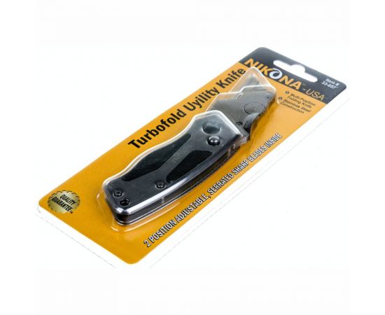 Турбо-нож NIKONA складной, 2-х позиционный ,со сменным лезвием из SK5 стали 33-057 – изображение 3