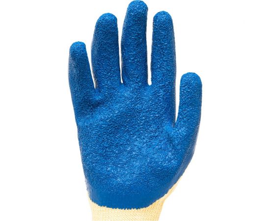 Трикотажные полиэфирные перчатки СИБРТЕХ латексное рельефное покрытие, 10 677535 – изображение 4