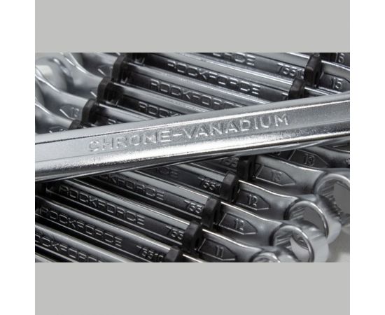 Набор комбинированных ключей ROCKFORCE 25 предметов, на пластиковом держателе RF-5261MP – изображение 4