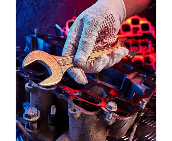 Гаечный рожковый ключ желтый цинк REXANT 24х27 мм 12-5833-2 – изображение 4