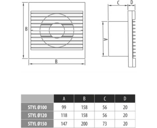 Вентилятор DOSPEL STYL 120 S-P 007-0003P – изображение 4
