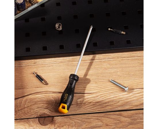 Крестовая отвертка DELI DL625125 PH1x125мм (магнит, PP рукоять) 98377 – изображение 4