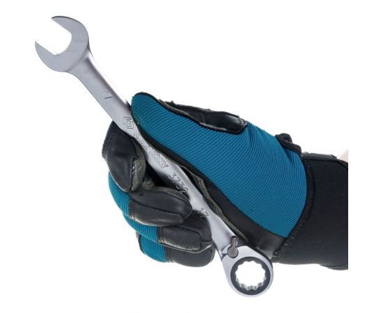 Трещоточный комбинированный ключ с флажковым переключением 17мм KING TONY 373217M – изображение 4