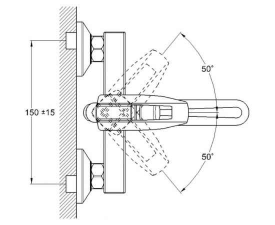 Смеситель для ванны и душа G-lauf с коротким поворотным изливом, хром LOF3-A033 – изображение 5