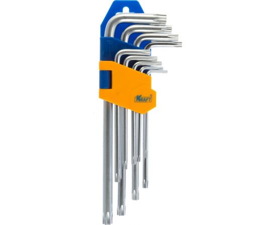 Набор торцевых ключей Г-образных torx 9шт KRAFT KT 700566 – изображение 5