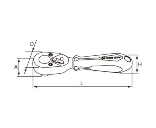 Трещотка (1/4"", 108 мм, 72 зубца, флажковая, для головок и вставок бит) KING TONY 276A-04G – изображение 5
