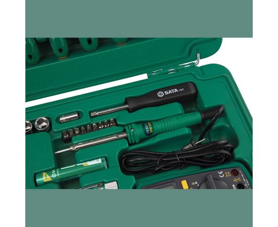 Набор инструмента Sata 61 предметов, комбинированный пласт. кейс 09536 – изображение 5