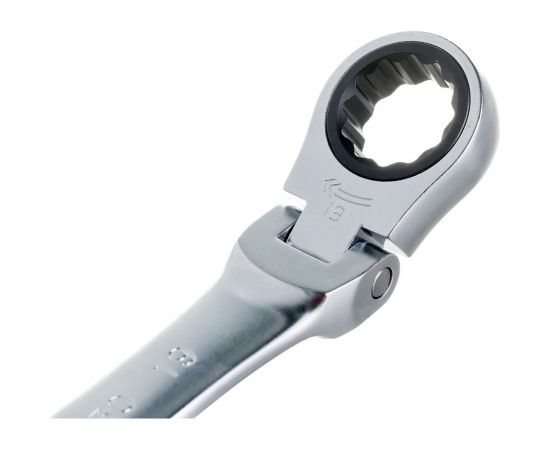 Трещоточный комбинированный ключ с шарниром 19мм KING TONY 373019M – изображение 5