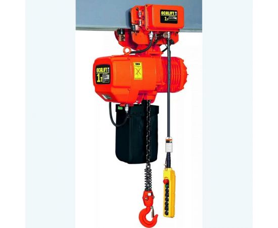 Цепная передвижная таль OCALIFT 01-01S г/п 1Т, высота 6м, 380в OCA0101ST6m 