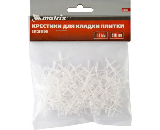 Крестики (200 шт; 1 мм) для кладки плитки MATRIX 88083 