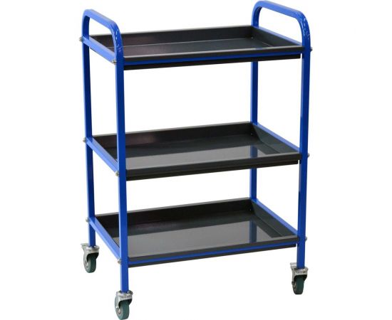 Тележка для инструментов Zatesov три полки, открытая TT-03-BLUE 