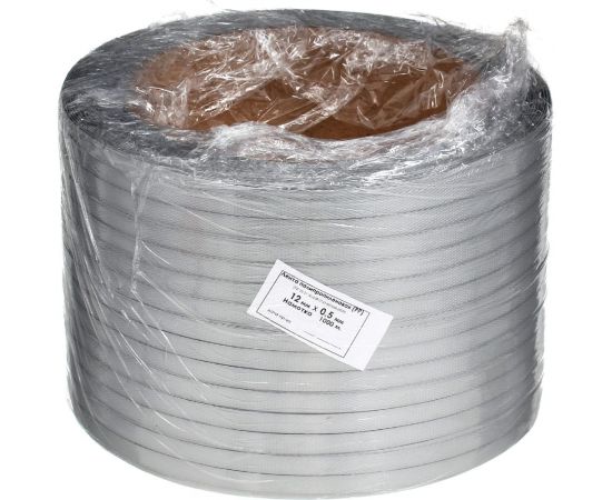 Лента Кордленд ПП 12x0,5x1км (120кгс) серый, М/ПА PP-00716 – изображение 2