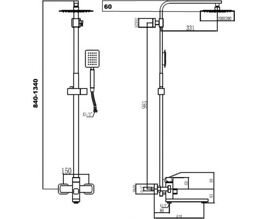 Душевая стойка Fmark FS8145-35 23756 – изображение 2