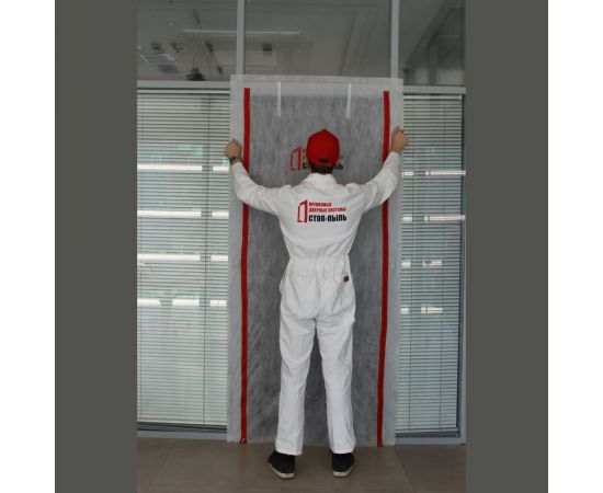 Временная пленочная дверь 120х220 см двумя молниями типа I I вариант 4А СТОП-ПЫЛЬ 201811 – изображение 2