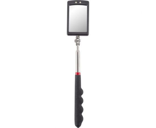 Зеркало AV Steel 40x65мм с подсветкой на телескопическом держателе 290-880мм AV-921190 – изображение 2