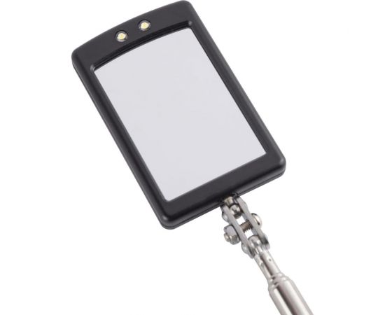 Зеркало AV Steel 40x65мм с подсветкой на телескопическом держателе 290-880мм AV-921190 – изображение 3