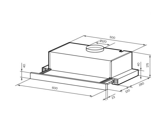 Вытяжка Lex HONVER G 2M 600 BLACK TRHI000010 – изображение 3