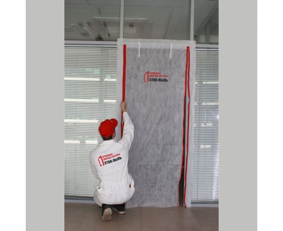 Временная пленочная дверь 120х220 см двумя молниями типа I I вариант 4А СТОП-ПЫЛЬ 201811 – изображение 4