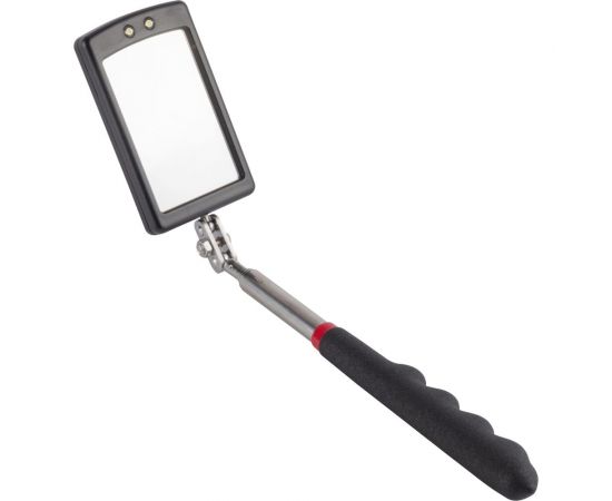 Зеркало AV Steel 40x65мм с подсветкой на телескопическом держателе 290-880мм AV-921190 – изображение 4