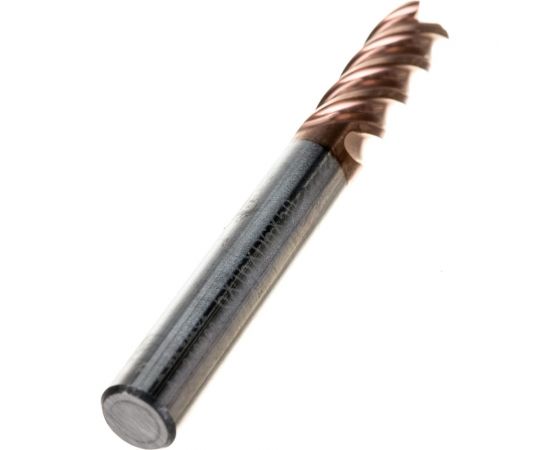 Фреза концевая твердосплавная до 65 НRC Серия 310 (6х16х50 мм; 4-х перая; TiAlSIN; 45 градусов; хв-к 6 мм) Partner 310060 – изображение 4