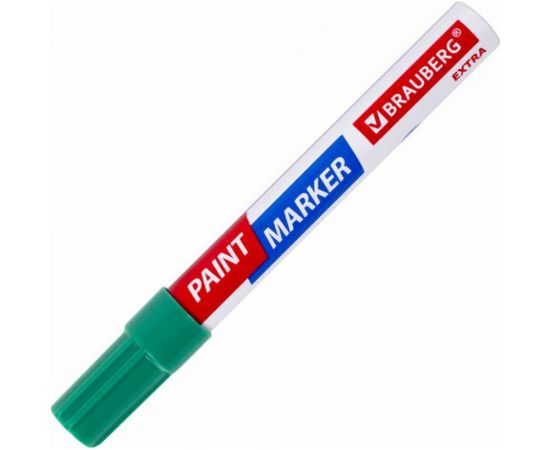 Лаковый маркер-краска BRAUBERG EXTRA paint marker 4 мм, зеленый, улучшенная нитро-основа, 151985 – изображение 4