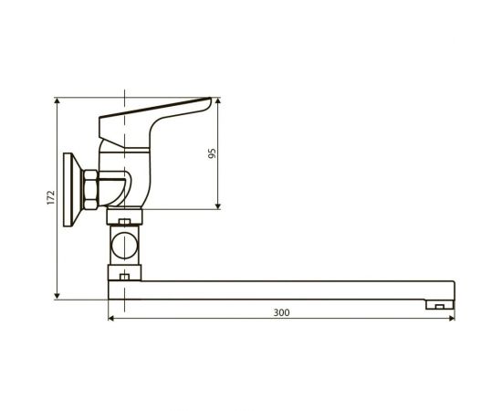 Смеситель для ванны и душа Dorff Norma с изливом и душевым набором D1095000 – изображение 6
