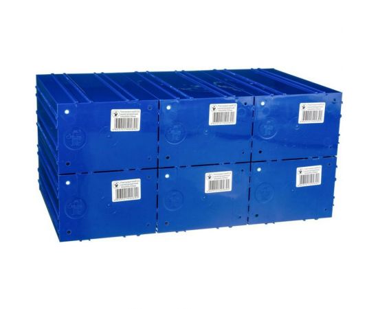 Пластиковый короб СТЕЛЛА-ТЕХНИК 140x250x100 мм, комплект 6 штук C-2-К6-синий-прозрачный – изображение 6