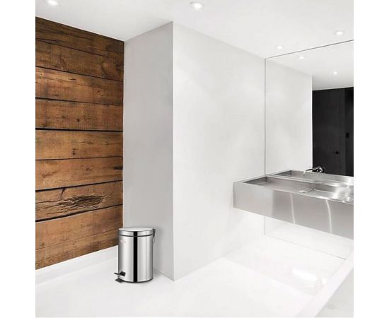 Ведро-контейнер для мусора с педалью ЛАЙМА 3 л, зеркальное, нержавеющая сталь 604942 – изображение 7