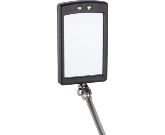 Зеркало AV Steel 40x65мм с подсветкой на телескопическом держателе 290-880мм AV-921190 – изображение 7