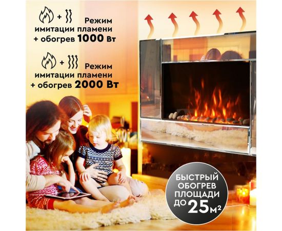 Электрокамин Planta PFP-WM090 MIRROR – изображение 9