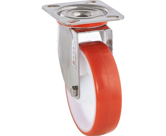 Колесо с нержавеющей вращающейся опорой и пластиной крепления (80 мм; 120 кг; INOX) Tellure rota 604401 – изображение 9