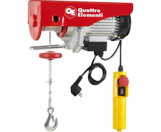 Электрическая таль QUATTRO ELEMENTI TL-500 1100 Вт, 250/500 кг, трос 12 м, блок полиспаст в компл. 793-695 