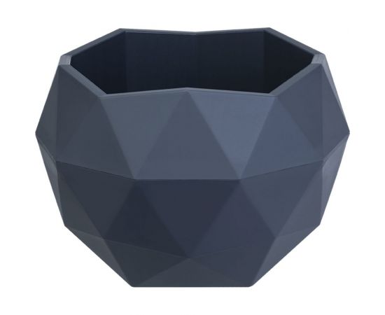 Кашпо bmc КШ9115 Топаз антрацит, 12.3х10 см, 0.5 л 062792 