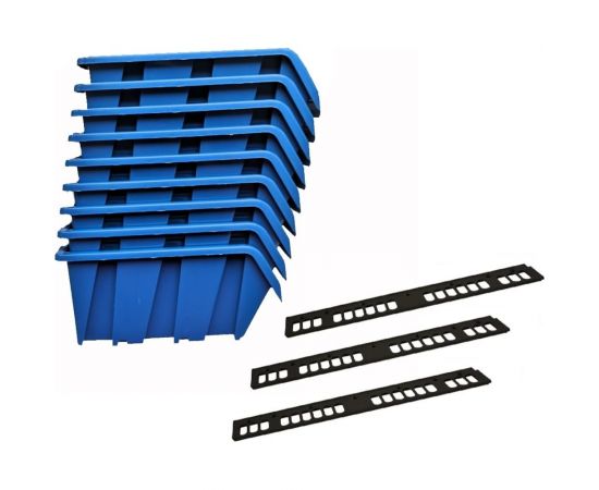 Набор ACCURATE лоток для метизов №1 (150х95х70 мм) 9 шт. с планкой 3 шт. ЛМ-1-150-9 