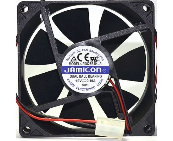 Вентилятор JAMICON JF0825B1H 80х80х25 12В с разъемом 2 конт.MOLEX 5239-2(PHU-2) С00034853 