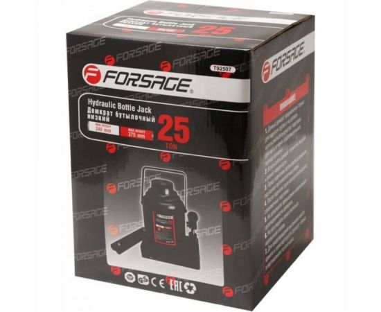 Бутылочный домкрат Forsage 25т низкопрофильный F-T92507 – изображение 2
