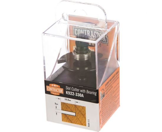 Фреза концевая пазовая с державкой, подшипником и гайкой Сontractor (40x3 мм; S=8 мм) CMT K922-330A – изображение 2