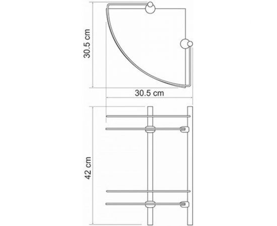 Полка WasserKRAFT стеклянная, двойная K-3122 – изображение 3