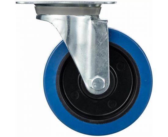 Колесо поворотное (160 мм; игольчатый подшипник; грузоподъемность 350 кг; полипропилен; эластичная резина) СТЕЛЛА-ТЕХНИК N48160RBL – изображение 3