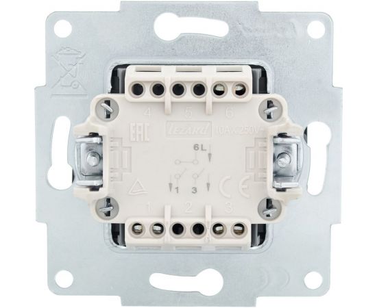 Двойной выключатель Lezard VESNA чёрный бархат 742-4288-101 – изображение 3