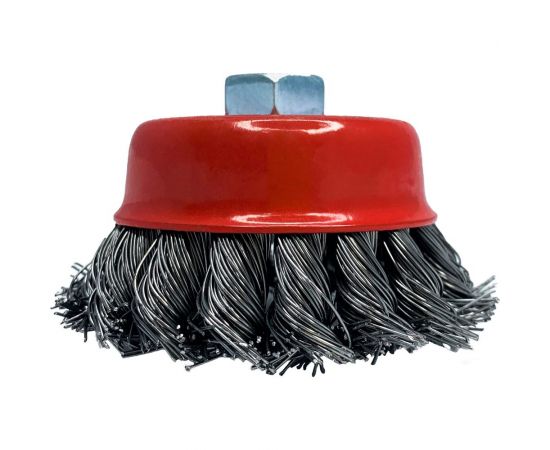 Щетка-чашка (100 мм; М14; крученая проволока) vertextools 12200-100 – изображение 3