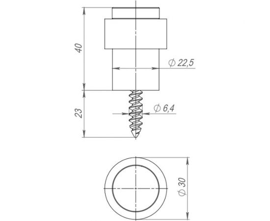 Напольный дверной упор Fuaro DS-14 SN матовый никель 43239 – изображение 3